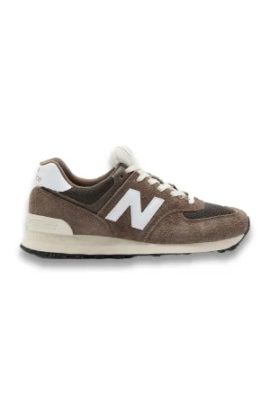 574 panelled brushed-suede sneakers