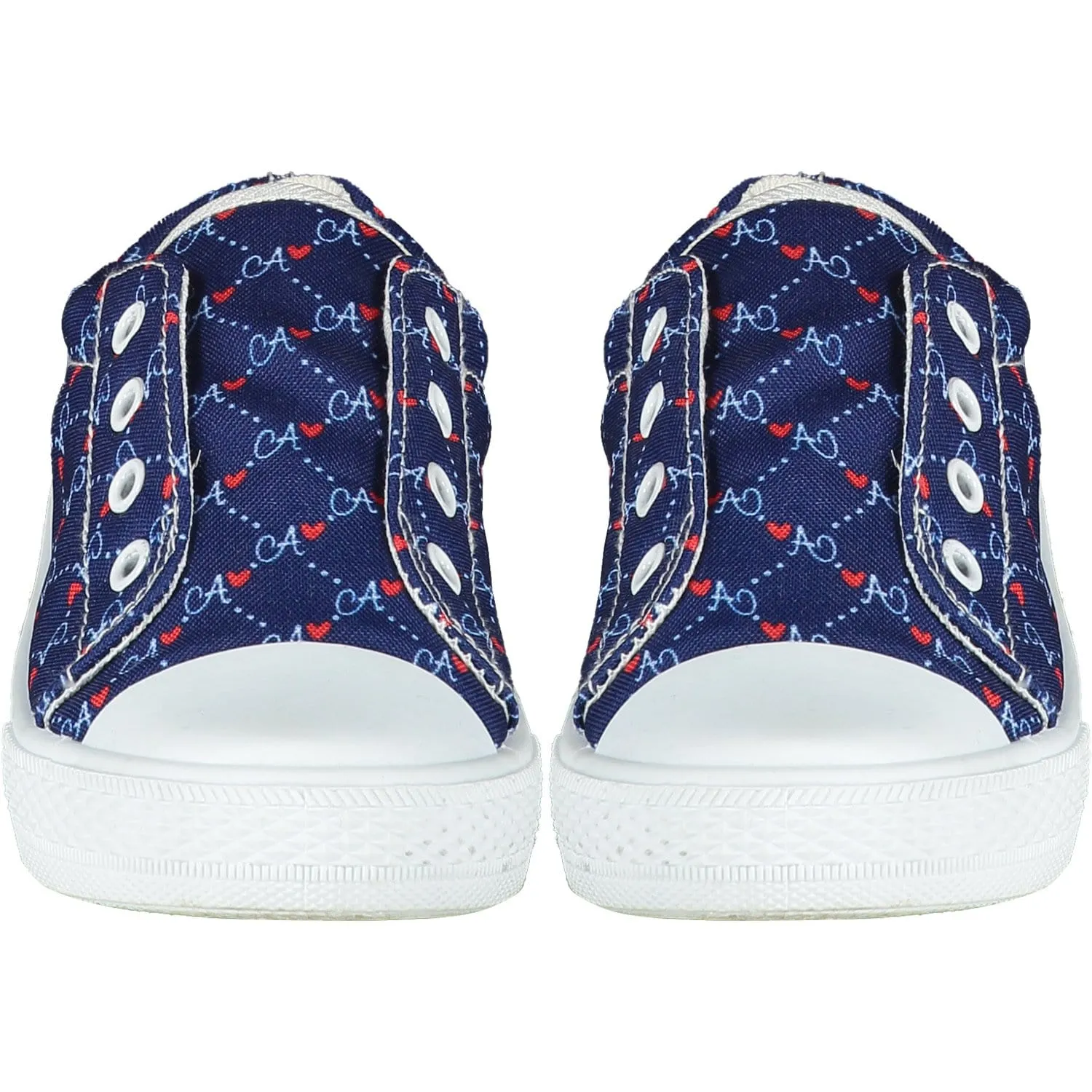 A DEE- Logo Print Slip On Trainers - Blue