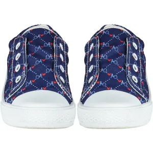 A DEE- Logo Print Slip On Trainers - Blue