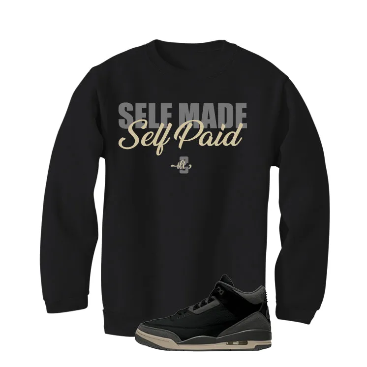 A Ma Maniere x Air Jordan 3 Black Black T-Shirt (Self Made Self Paid)| illcurrency