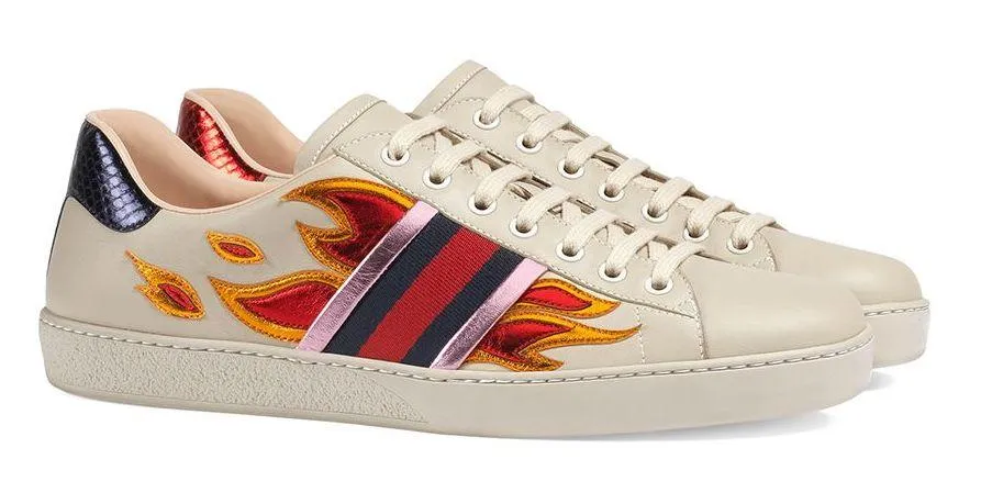 Ace Sneakers with Flames