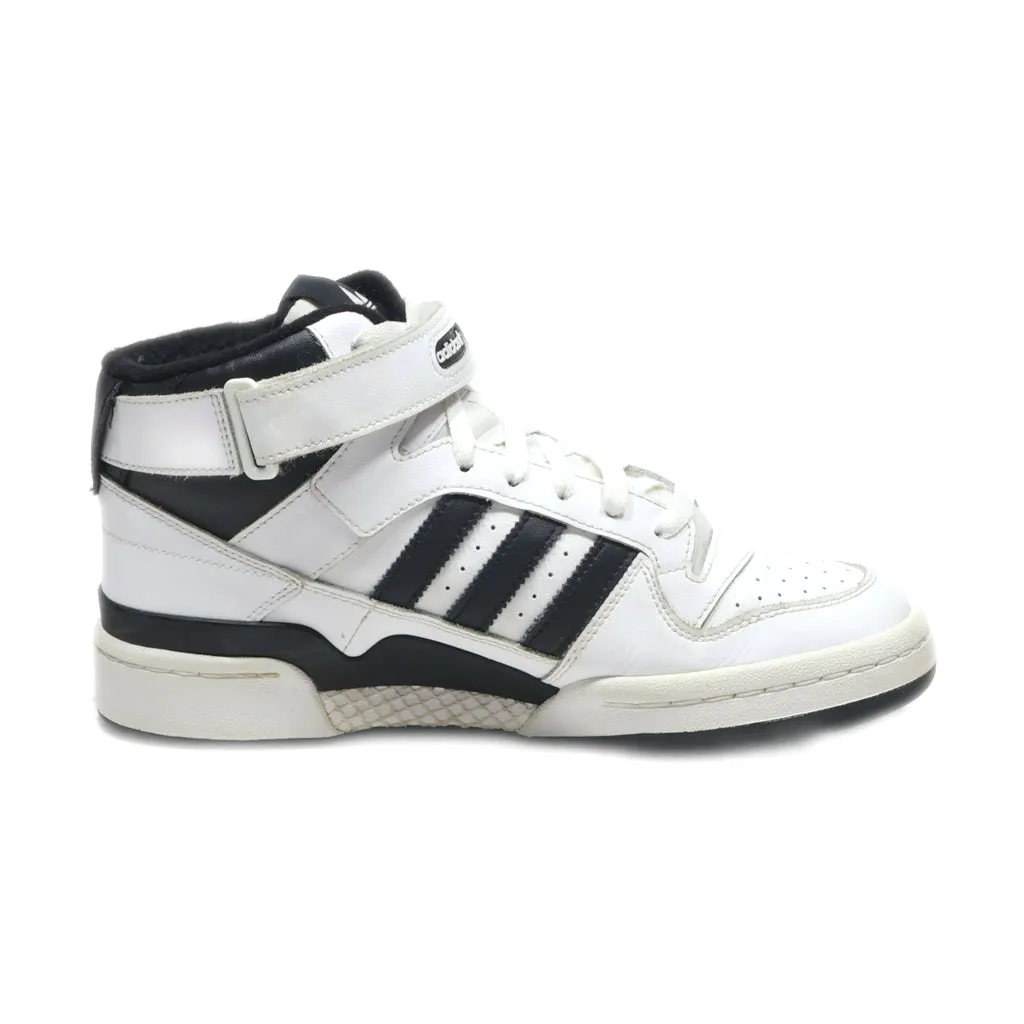 Adidas Forum Mid High-Top Sneakers Leather White Colour For Men