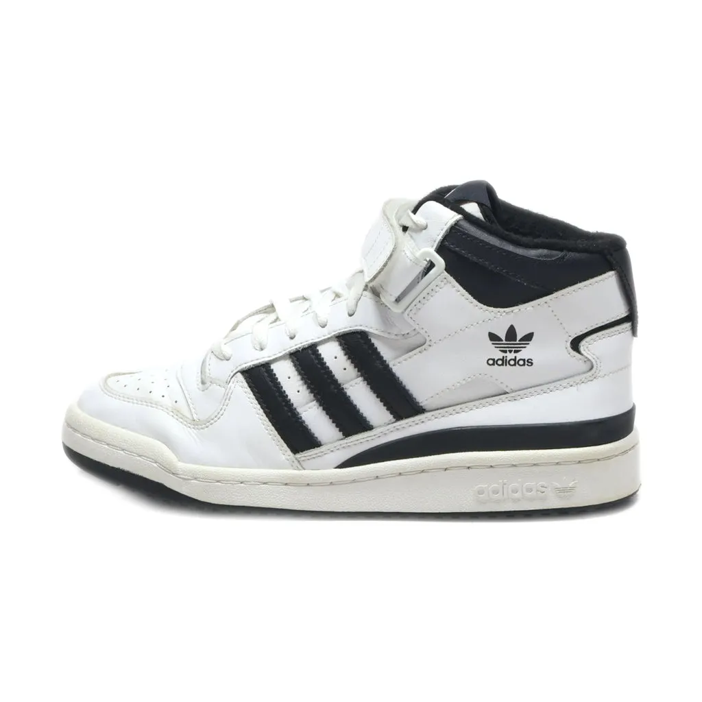 Adidas Forum Mid High-Top Sneakers Leather White Colour For Men