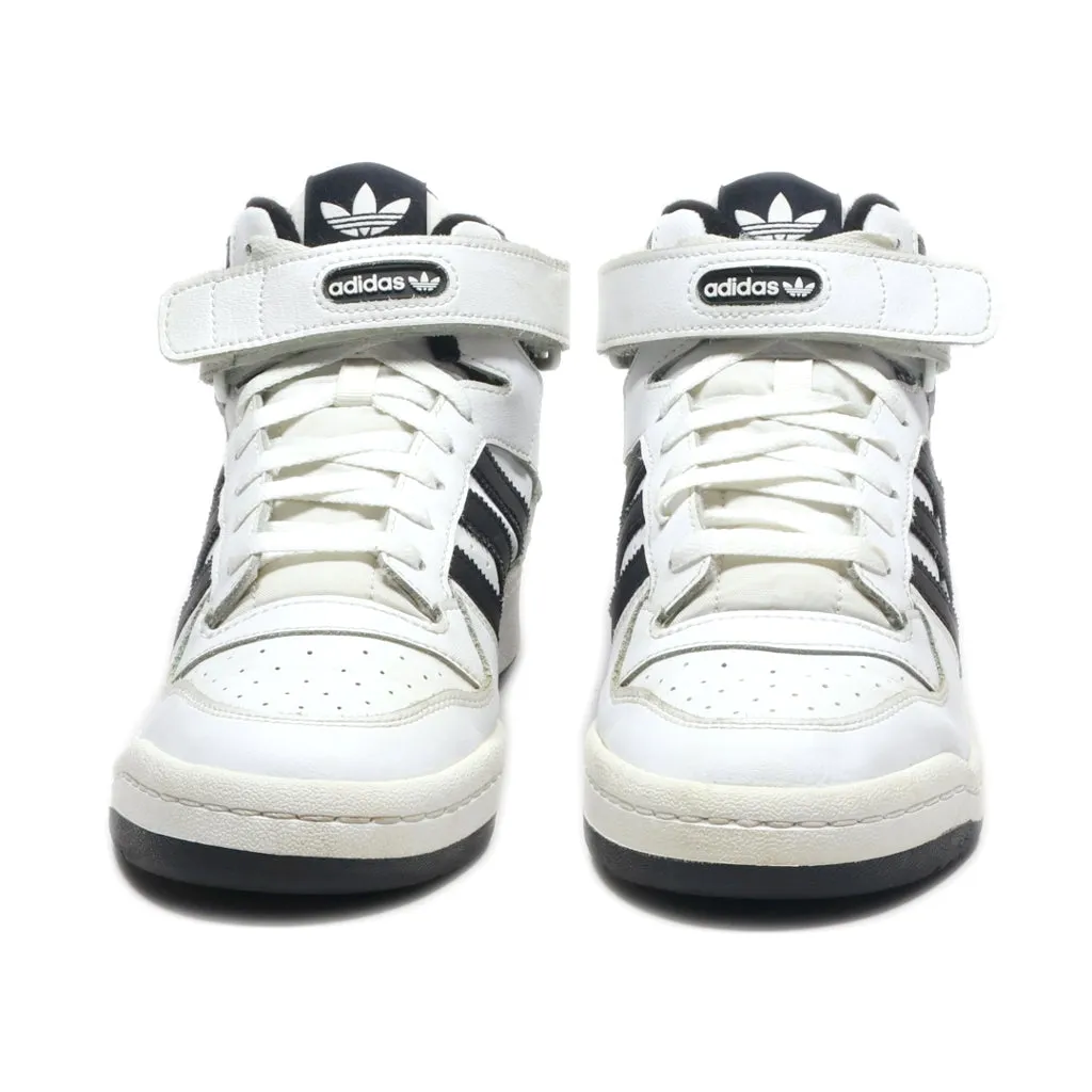 Adidas Forum Mid High-Top Sneakers Leather White Colour For Men