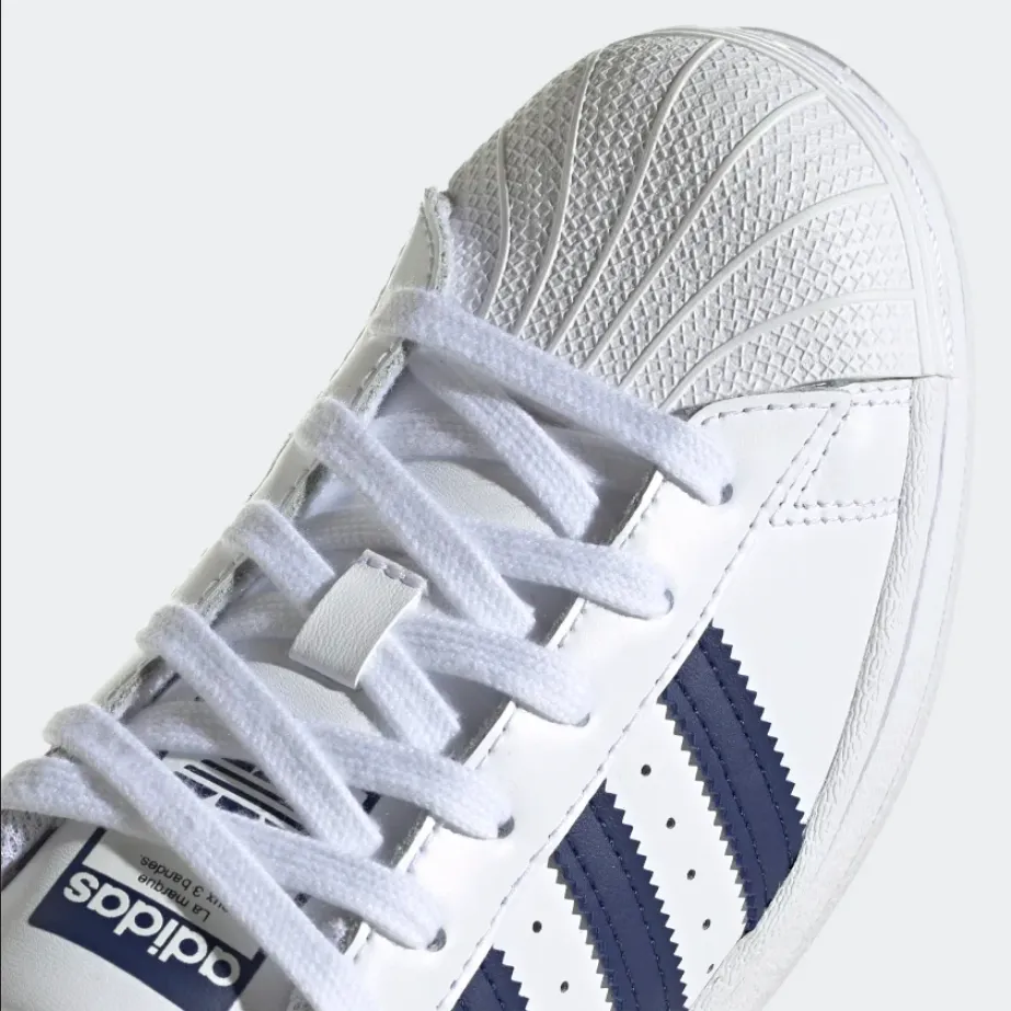 Adidas Originals scarpa sneakers da ragazzi Superstar GZ9096 bianco blu chiaro