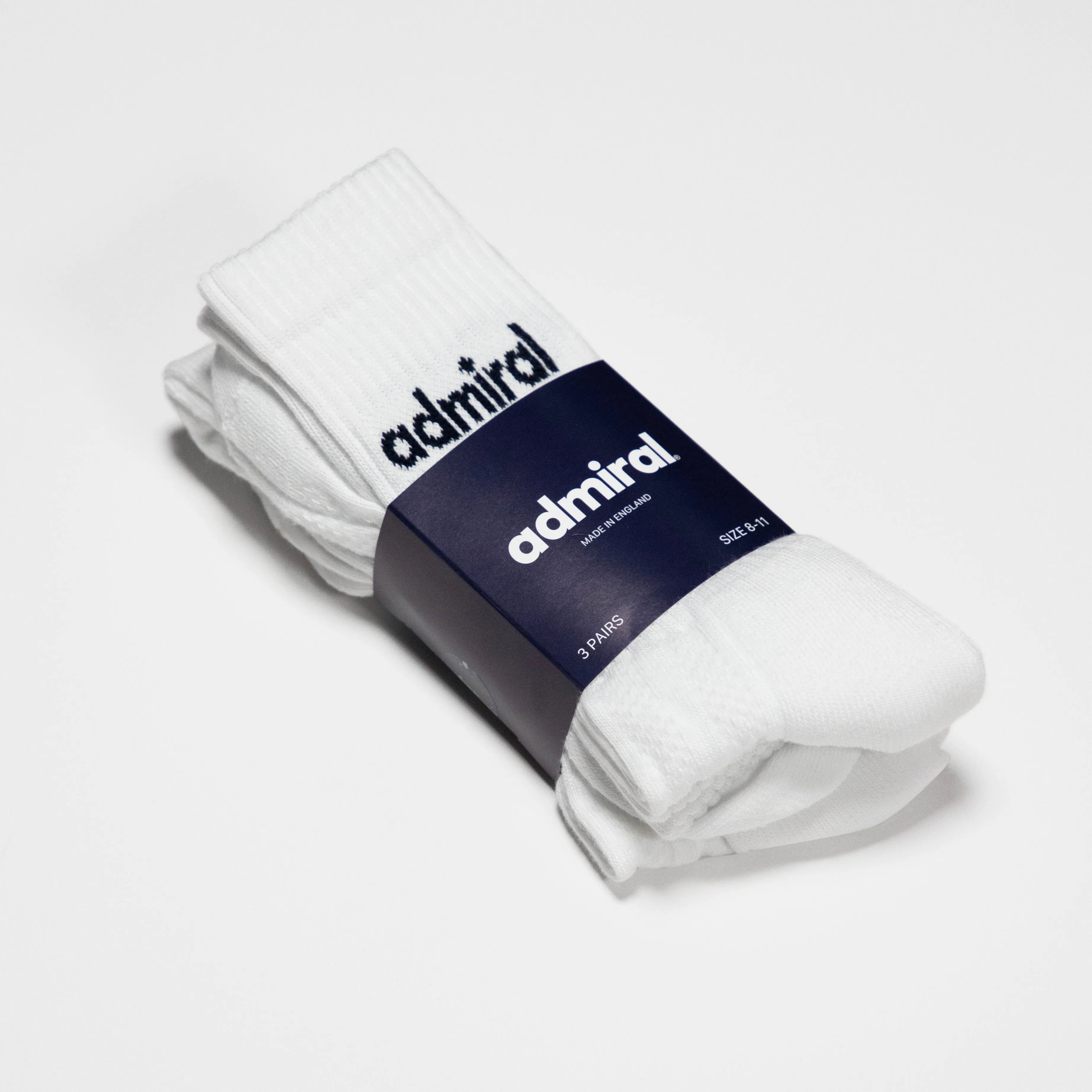 Admiral Sports Socks 3-Pack - White