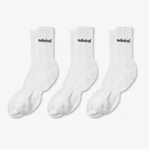 Admiral Sports Socks 3-Pack - White