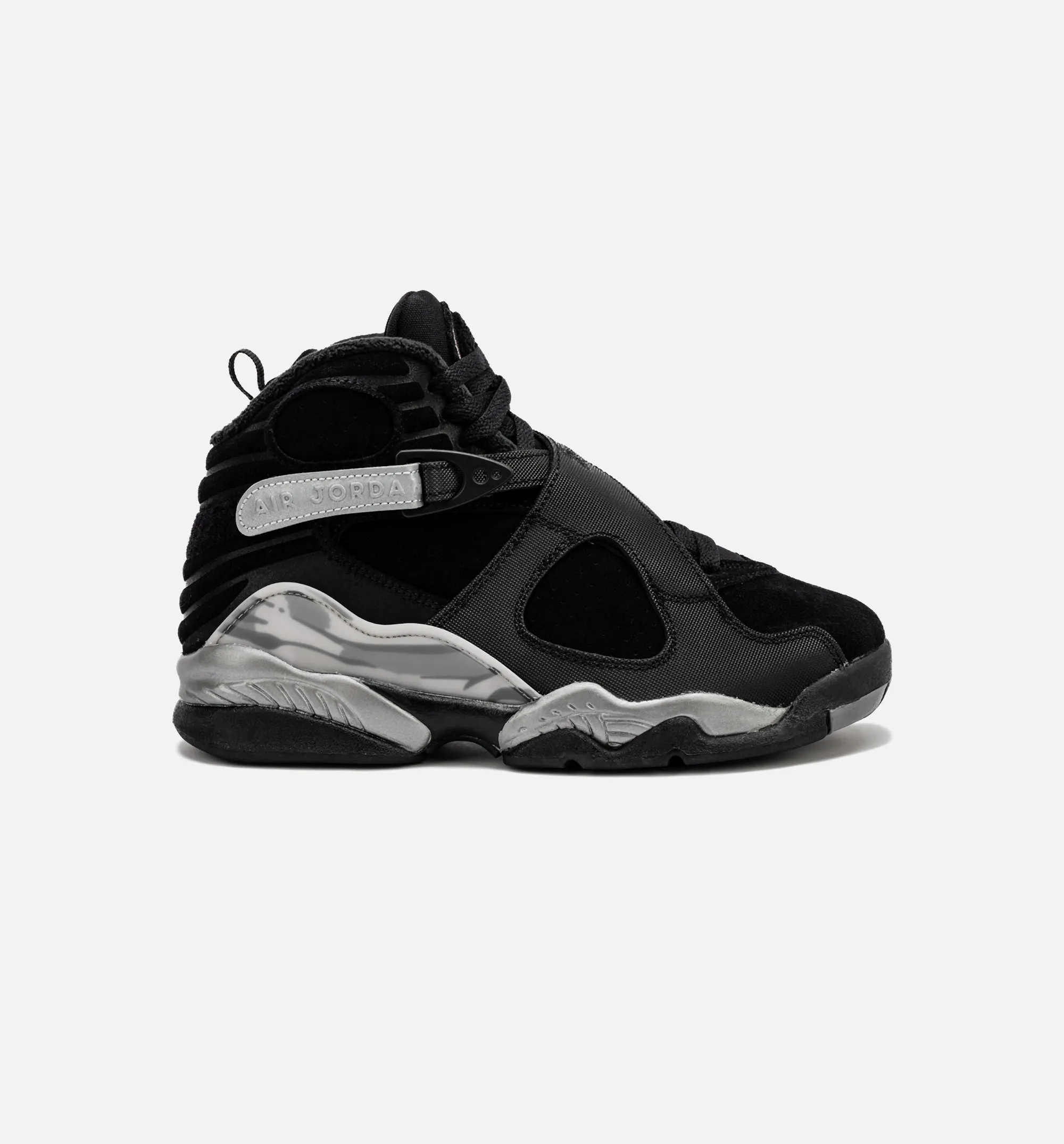 Air Jordan 8 Retro Winterized Gunsmoke Grade School Lifestyle Shoe - Black/Silver