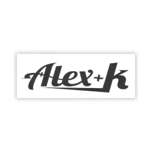 Alex K Glass - Black & White Logo Sticker