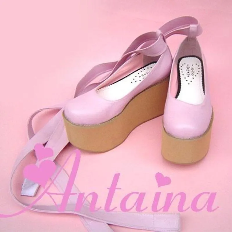 Antaina~Wedding Lolita Platform Shoes Bridal Shoes Multicolor