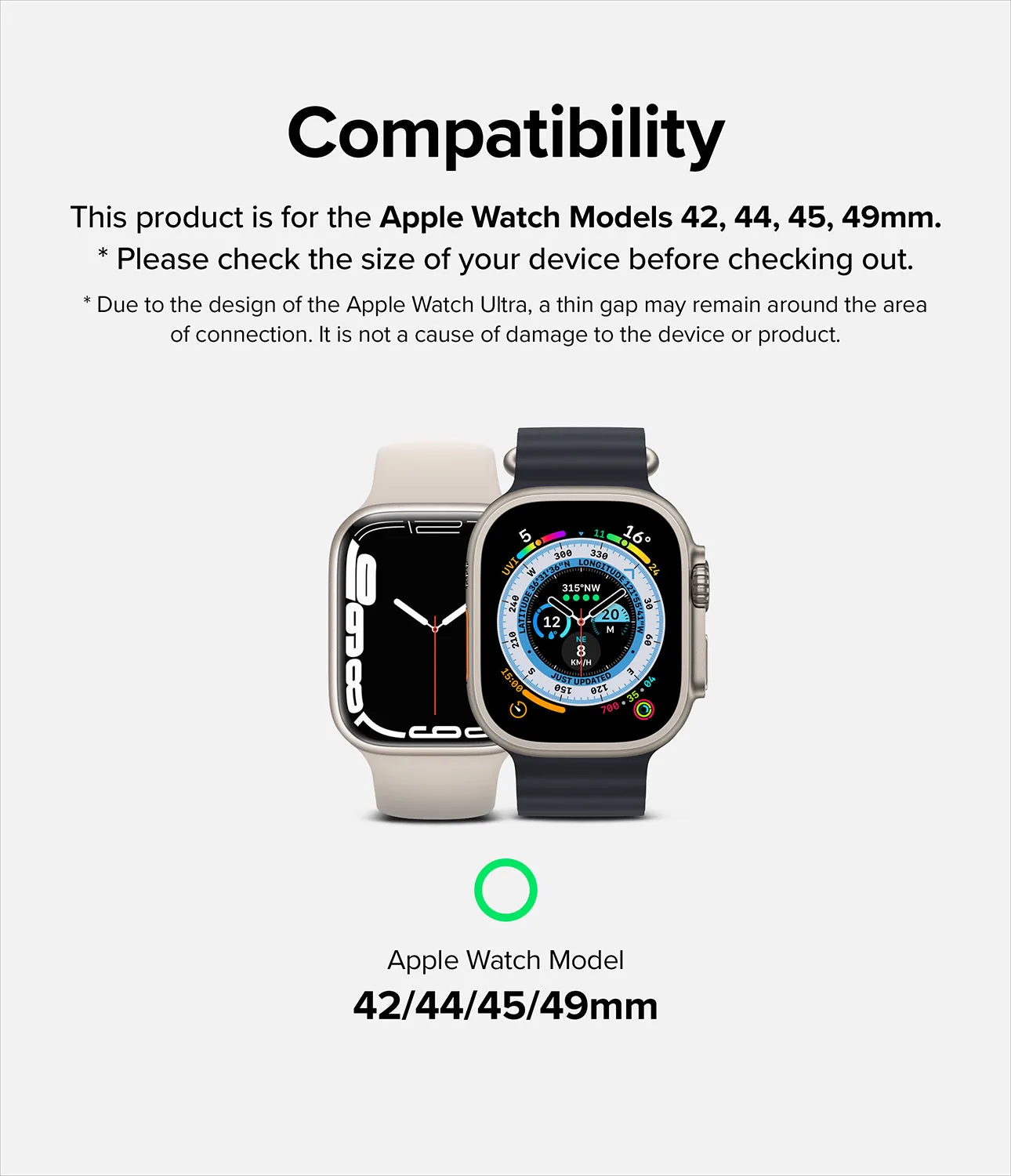 Apple Watch 49mm / 45mm / 44mm / 42mm | Rubber One Bold Band