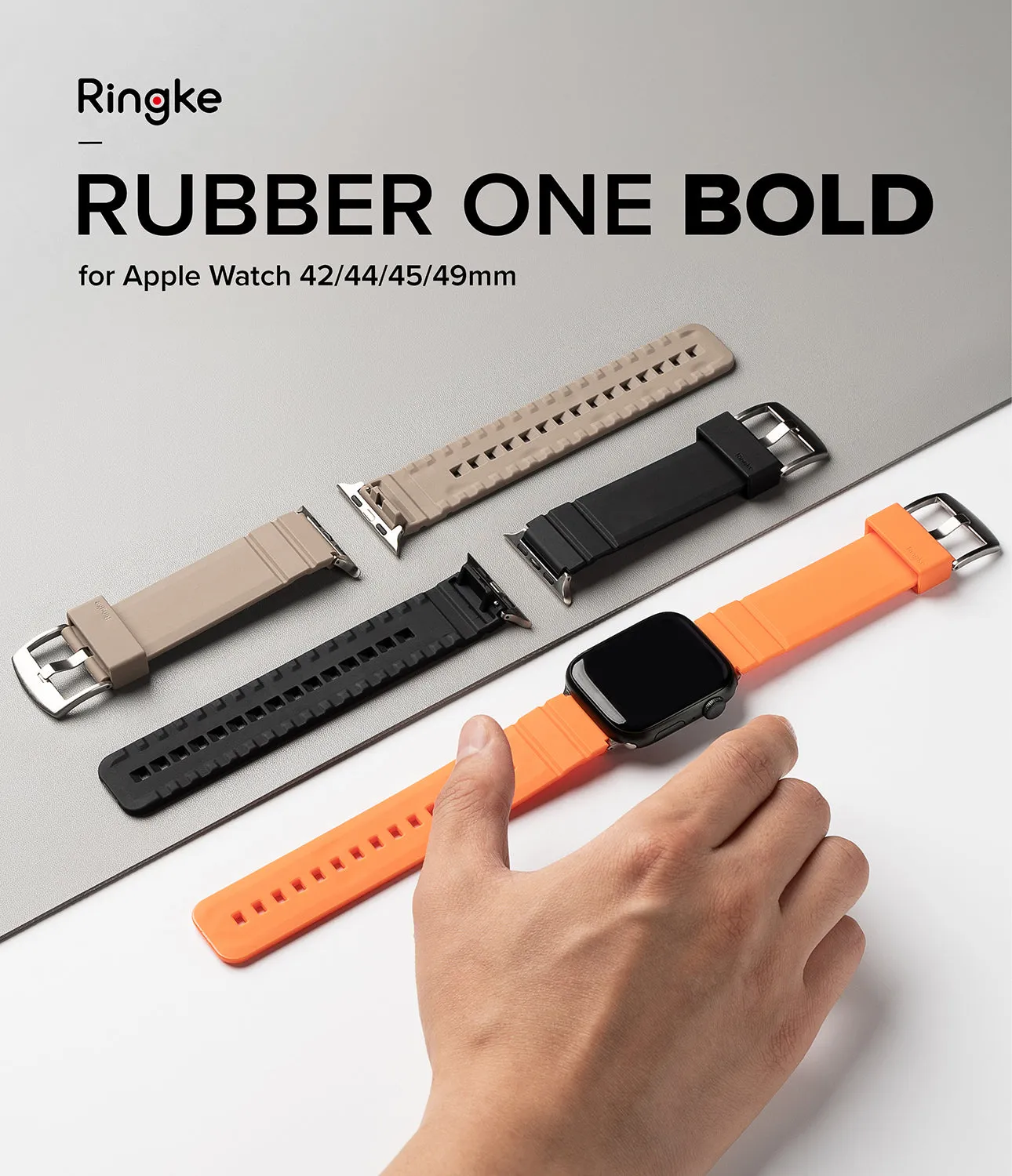 Apple Watch 49mm / 45mm / 44mm / 42mm | Rubber One Bold Band