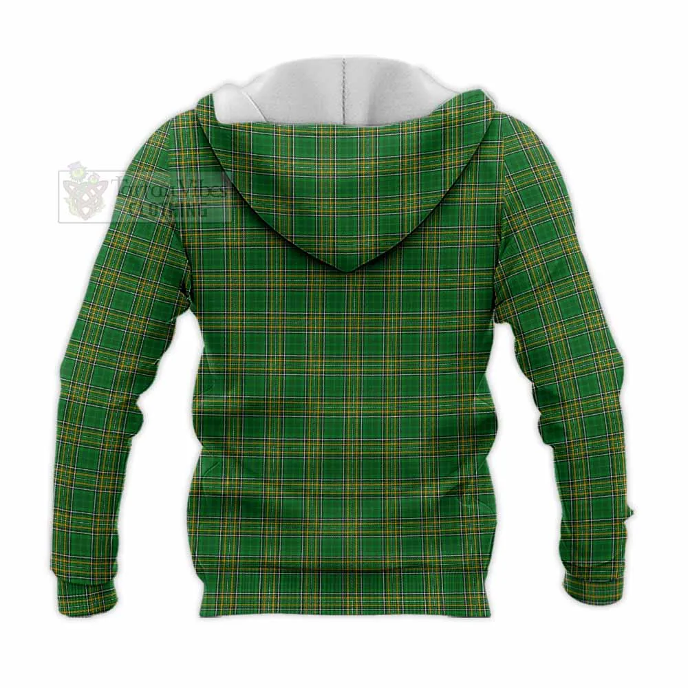 Atkinson Irish Clan Tartan Knitted Hoodie with Coat of Arms