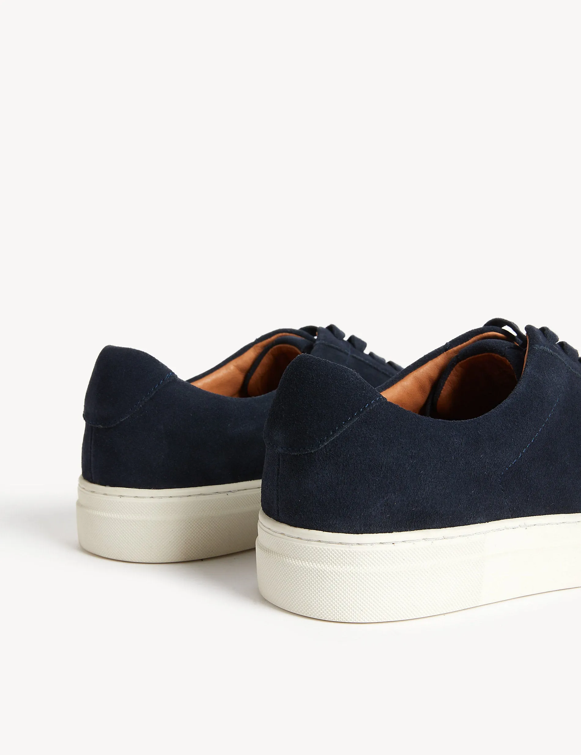 Autograph Suede Lace-up Sneakers, Navy