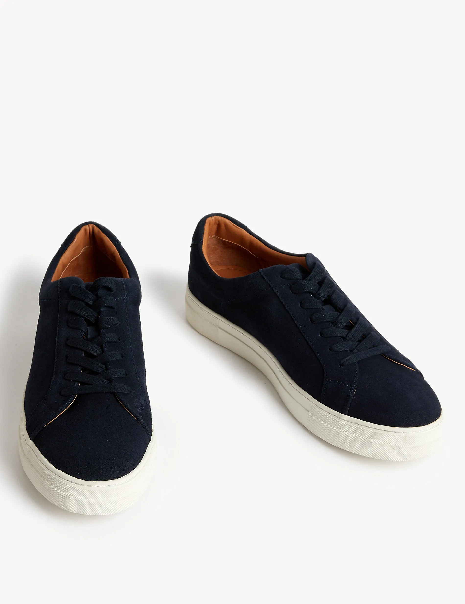 Autograph Suede Lace-up Sneakers, Navy