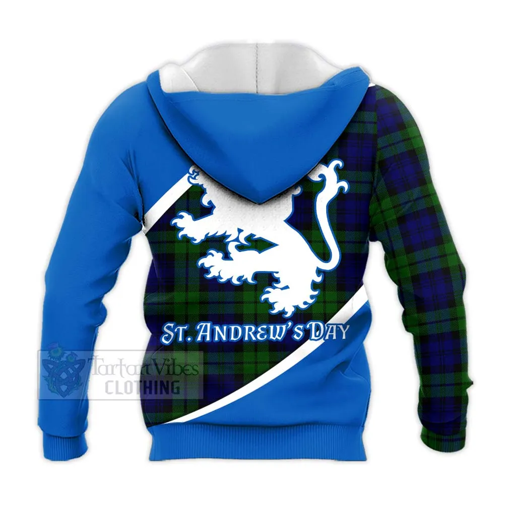 Bannatyne Family Crest Tartan Knitted Hoodie Celebrate Saint Andrew's Day in Style