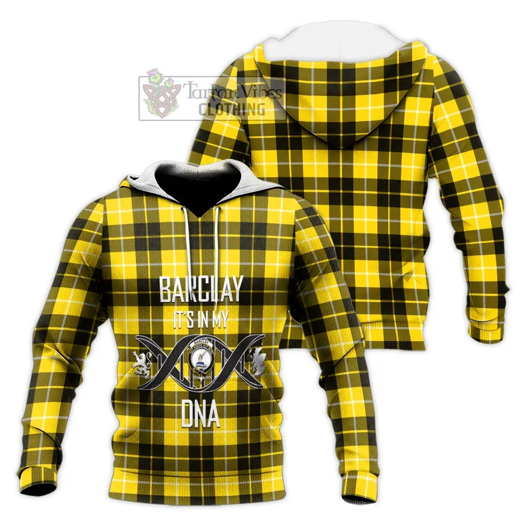 Barclay Dress Modern Tartan Knitted Hoodie with Family Crest DNA In Me Style