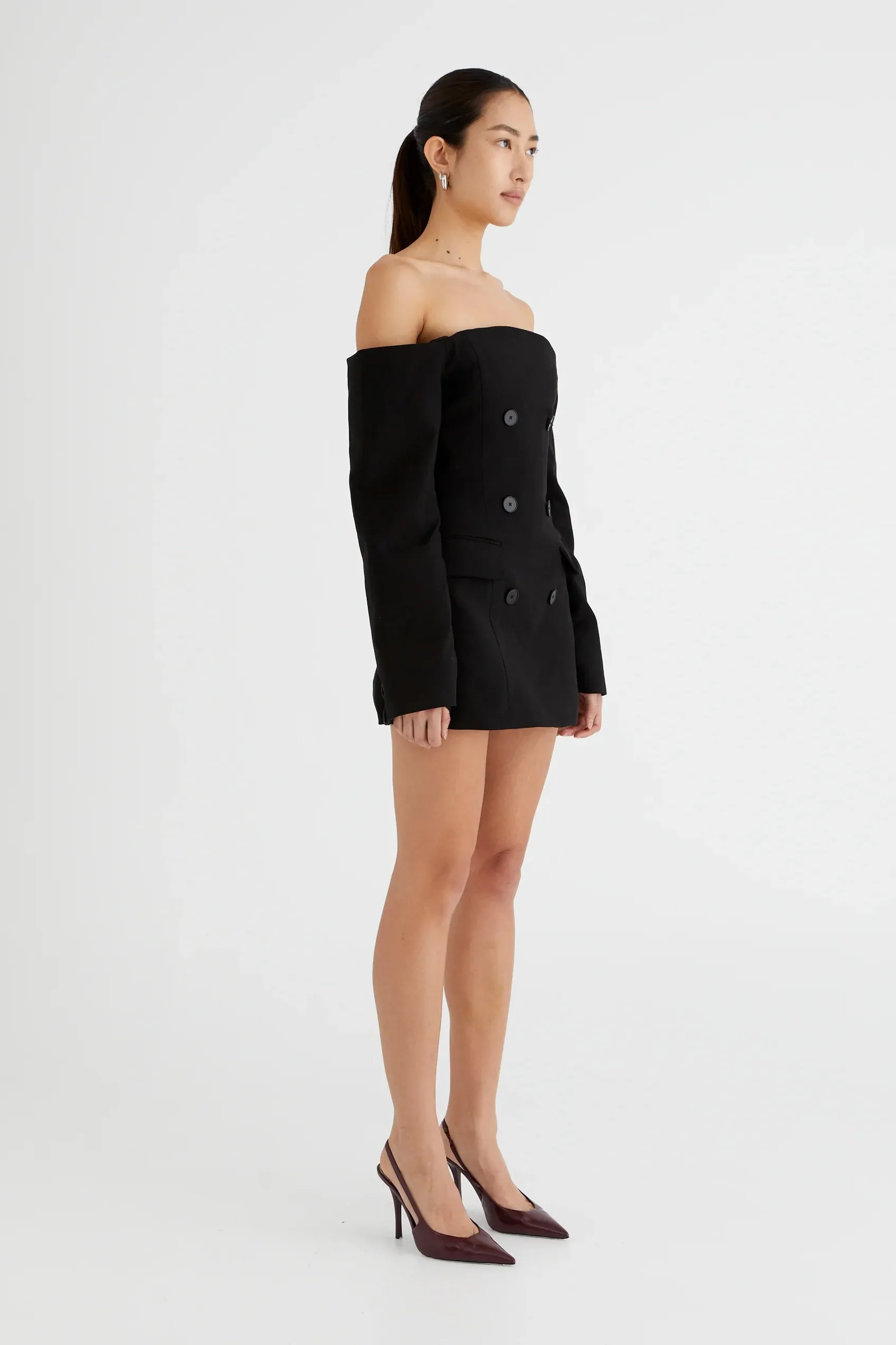 Benni Marcella Tailored Mini Dress - Black