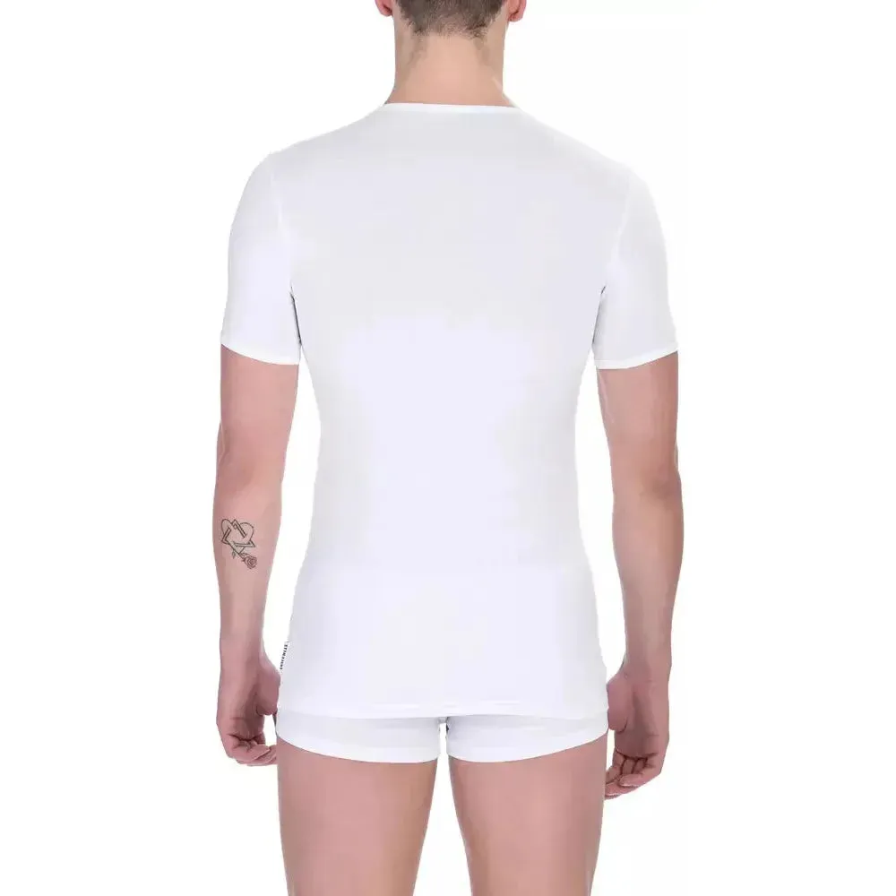 Bikkembergs White Cotton Men T-Shirt