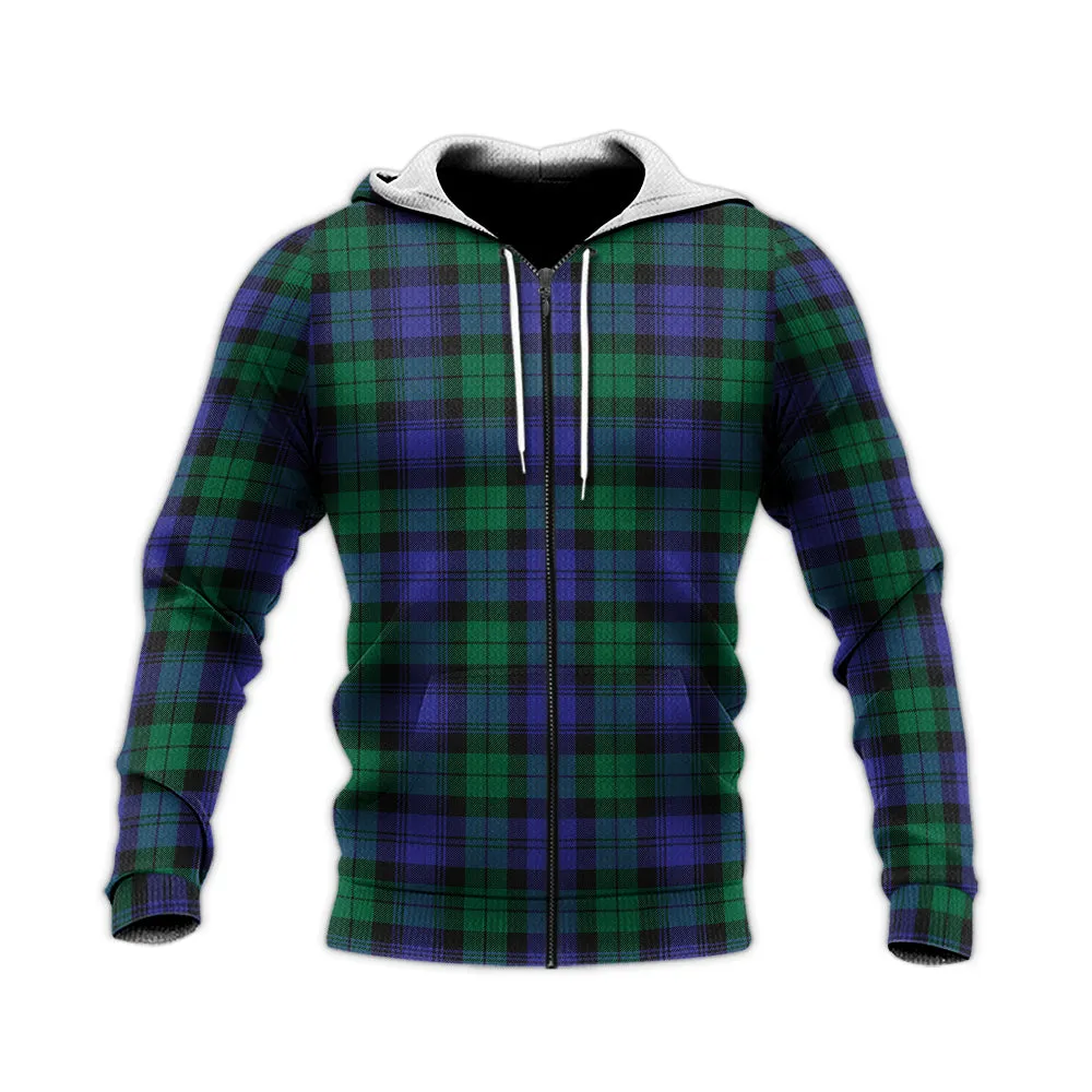 Black Watch Modern Tartan Knitted Hoodie