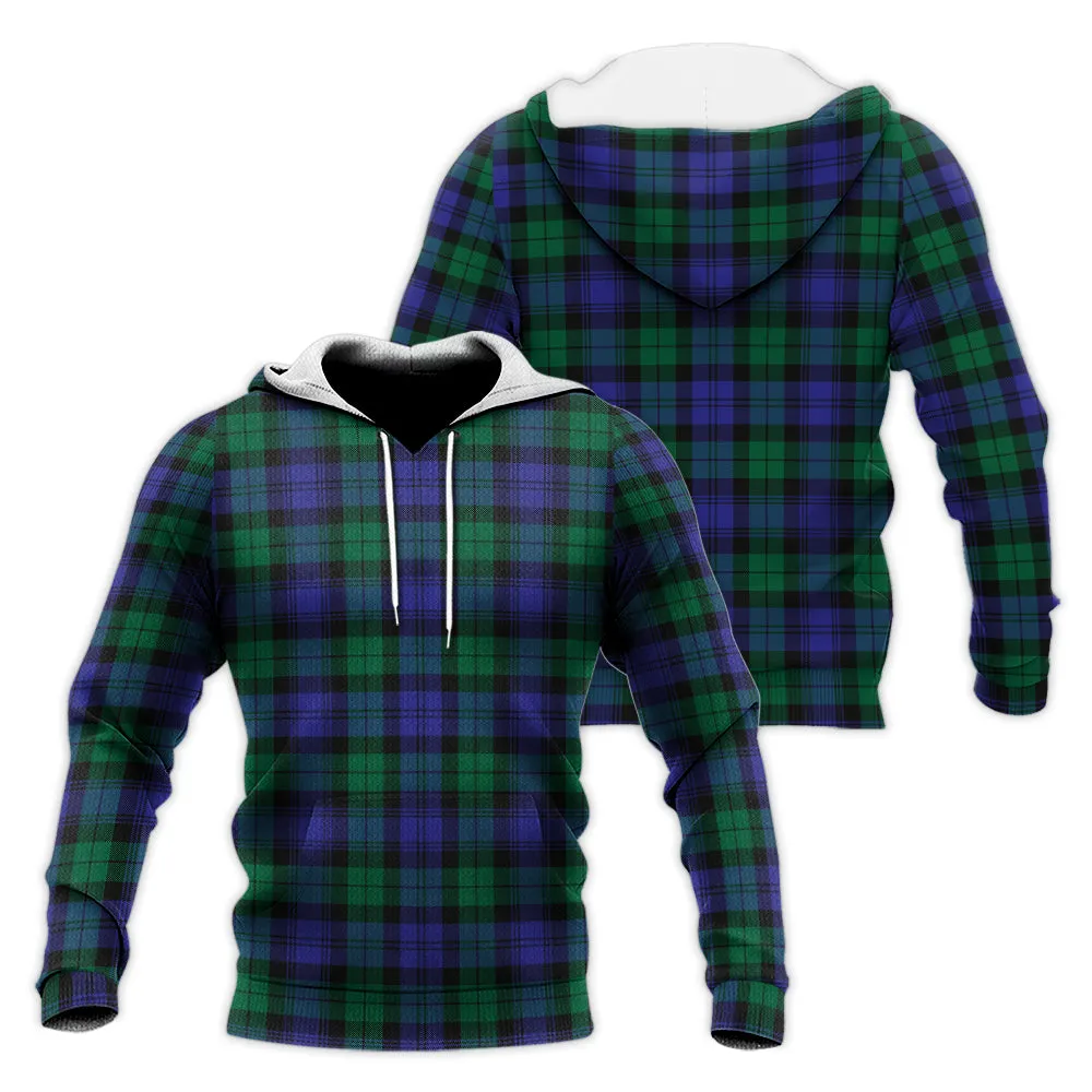 Black Watch Modern Tartan Knitted Hoodie