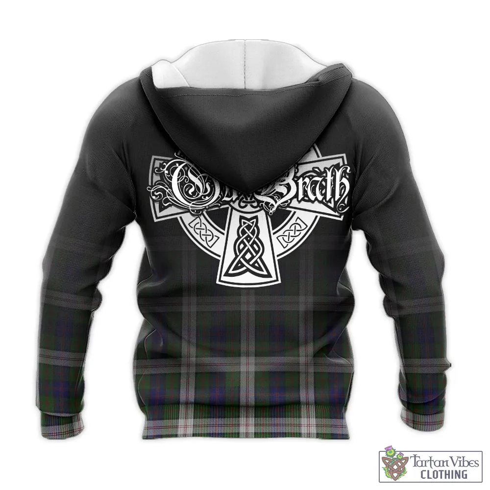 Blair Dress Tartan Knitted Hoodie Featuring Alba Gu Brath Family Crest Celtic Inspired