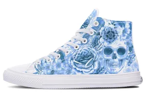 Blue Roses Skull