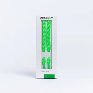 BOSTON FLAT SNEAKER LACES 120CM X 8mm BRIGHT GREEN