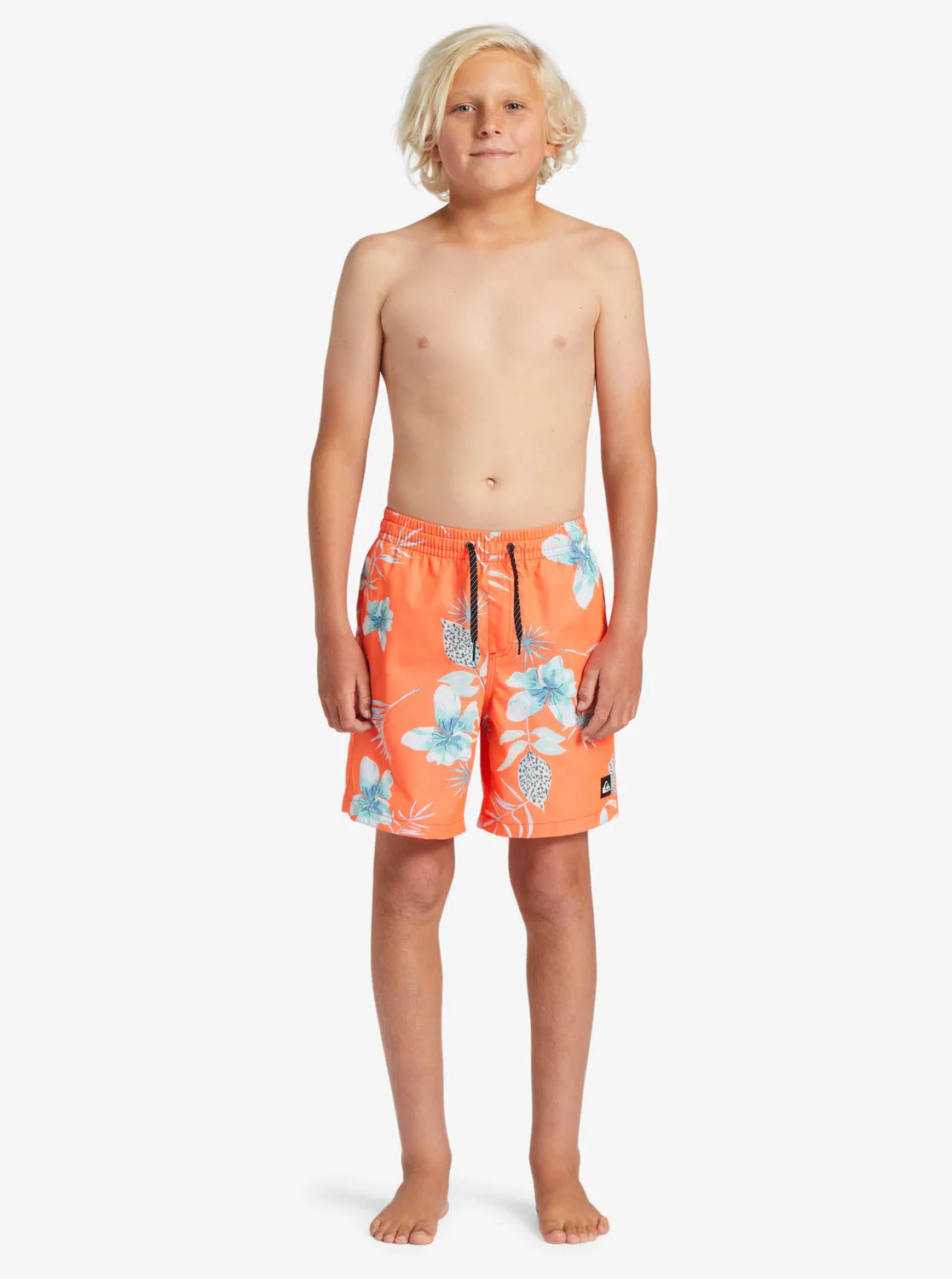 Boys 8-16 Everyday Mix Vl 15Nb Elastic Waist Shorts - Fiery Coral