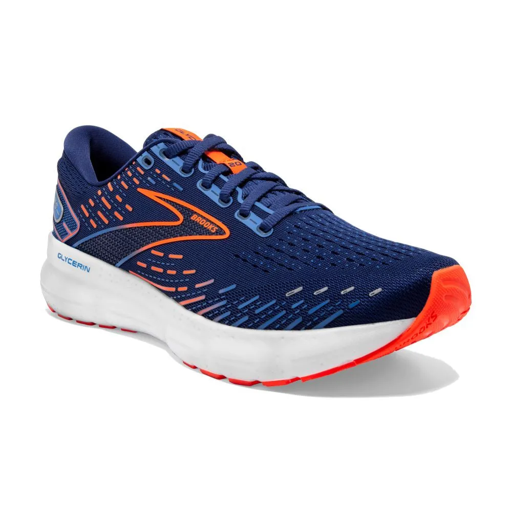 'Brooks' Men's Glycerin 20 - Blue Depths / Palace Blue / Orange