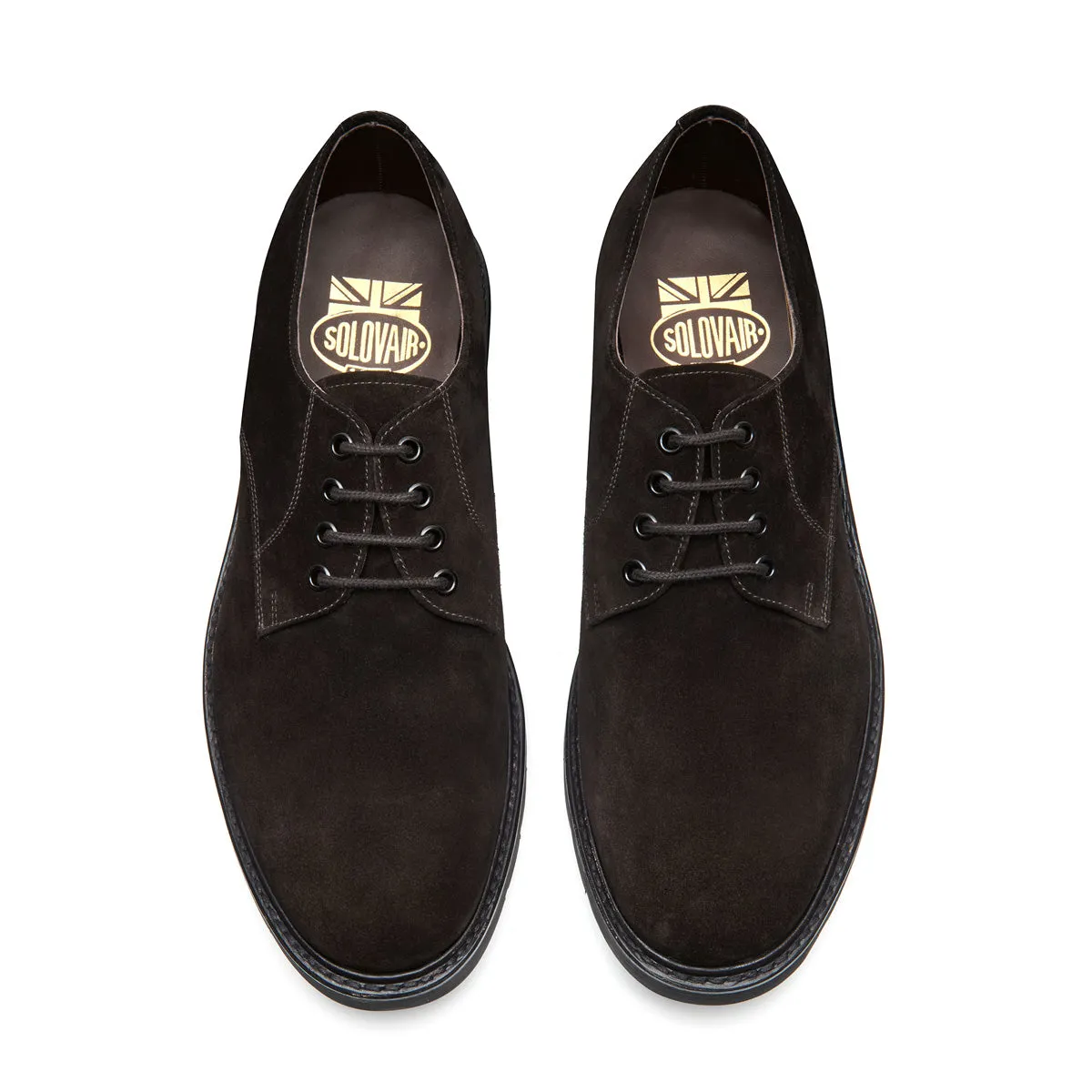 Brown Suede 4 Eye Plain Toe Gibson Shoe