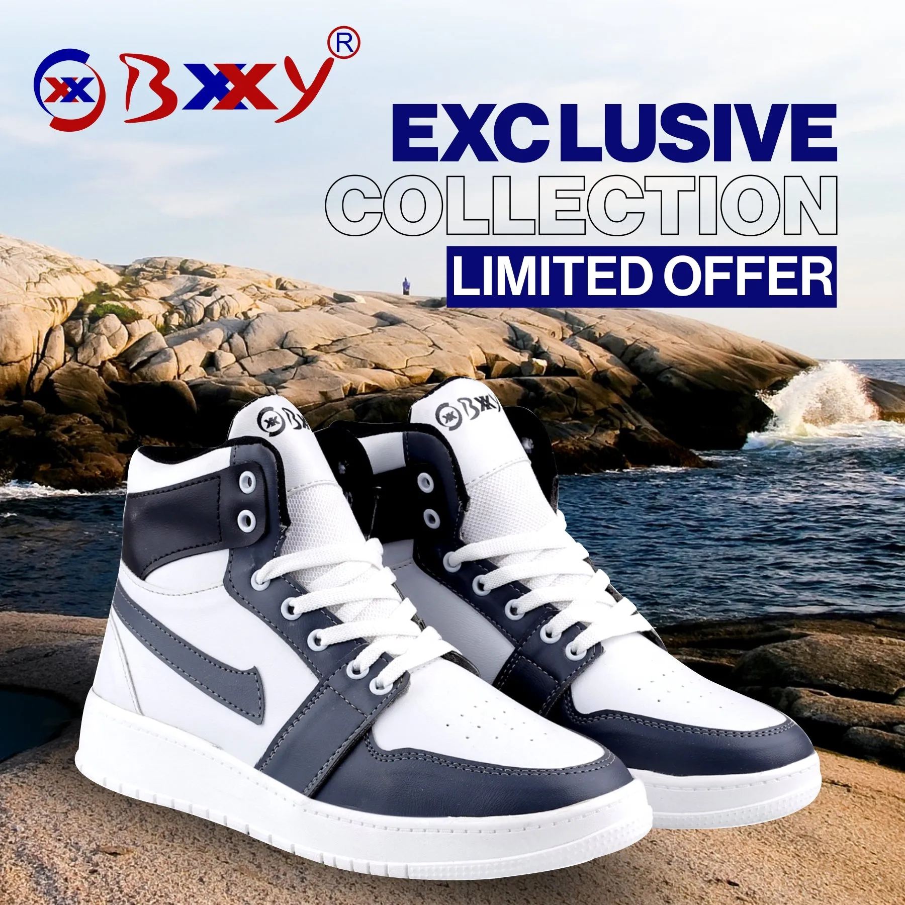 Bxxy's Comfortable Ankle Lace-up Casual Shoes for Men