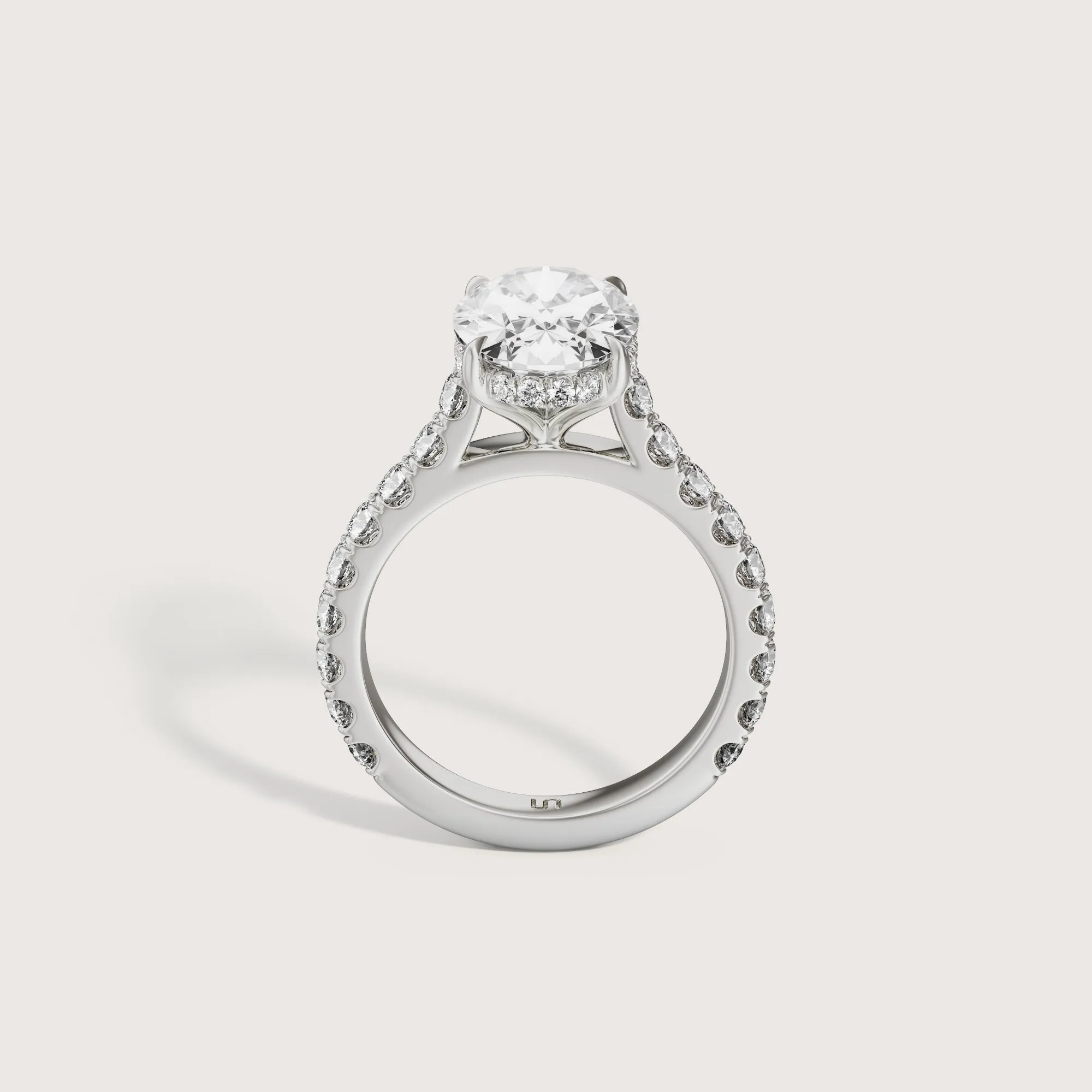 Casa Oval Solitaire - Diamond Band