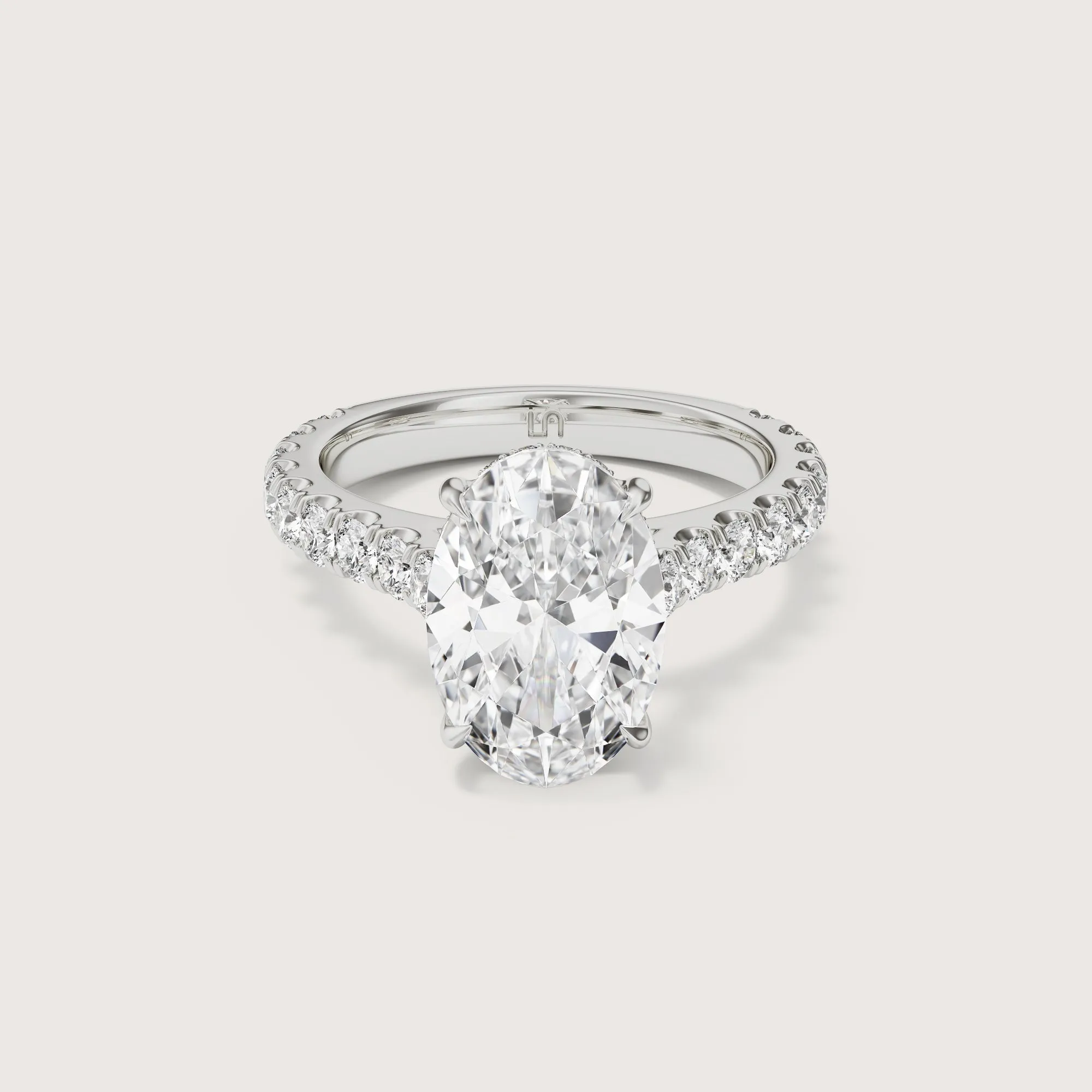 Casa Oval Solitaire - Diamond Band