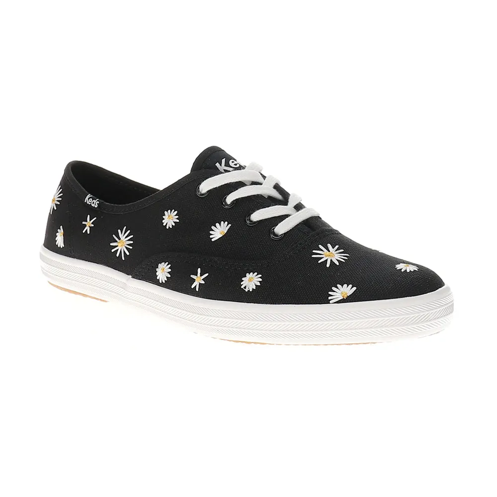 Champion Canvas Daisy Embroidery Lace Up Sneakers