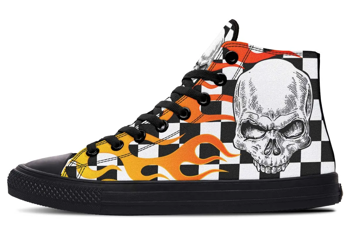 Checker Skull Flames