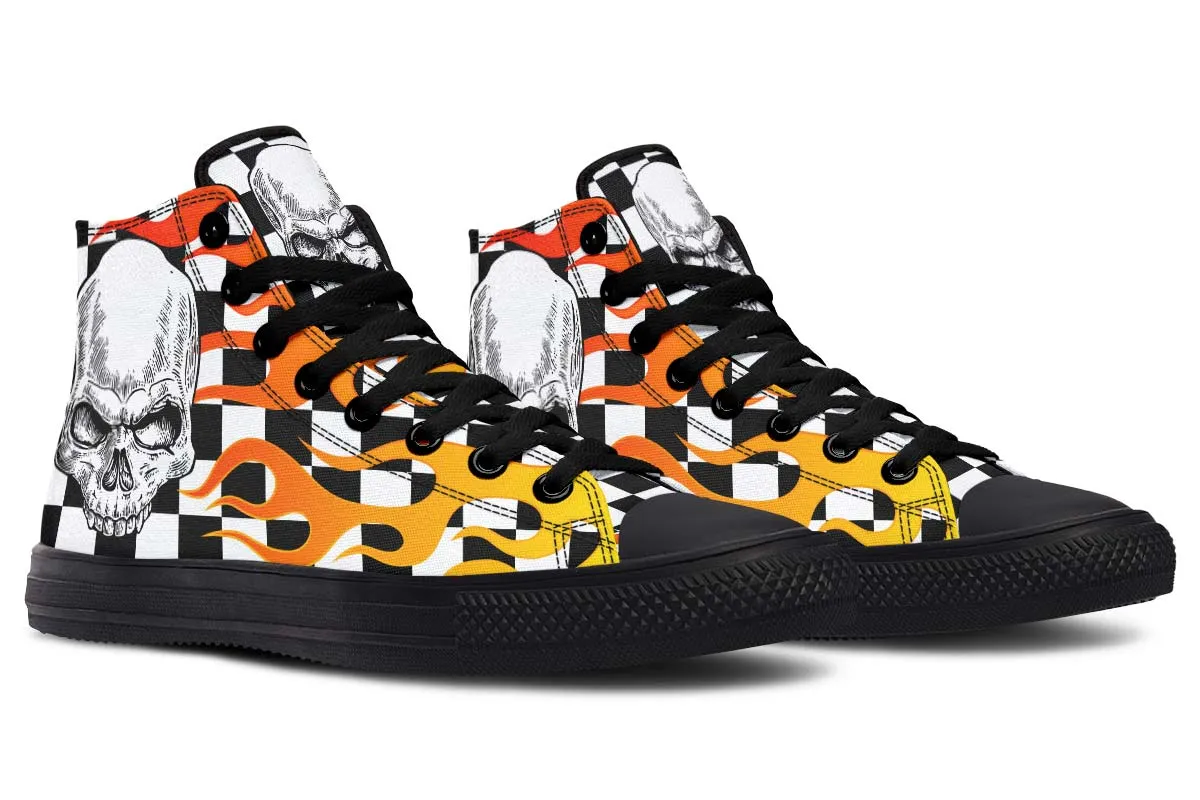 Checker Skull Flames