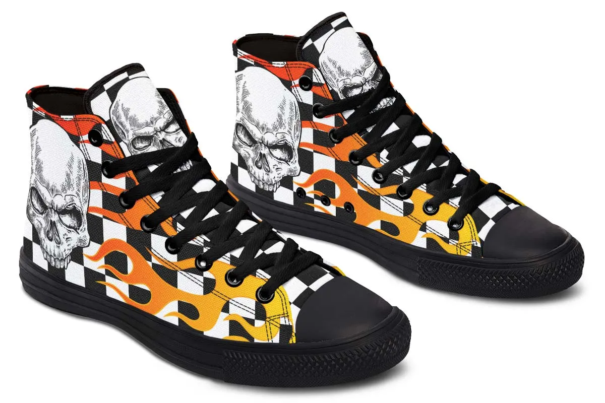 Checker Skull Flames