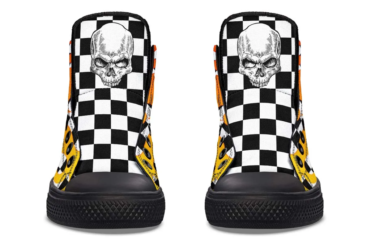 Checker Skull Flames