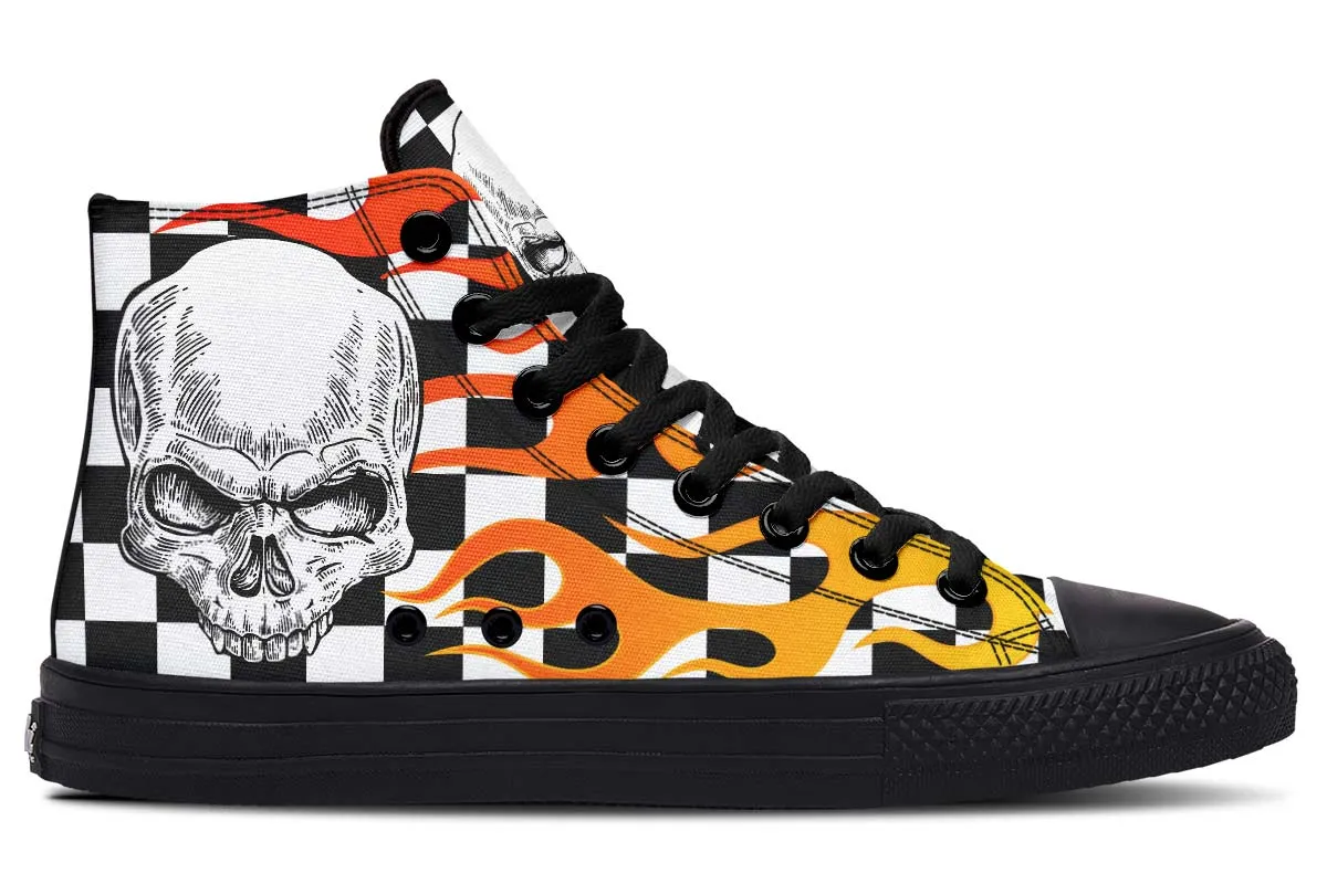 Checker Skull Flames