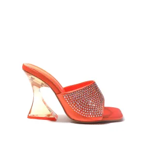 Crystal Jelly Heel Sandals