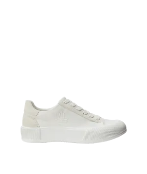 Daisie Canvas & Suede Trainer - White