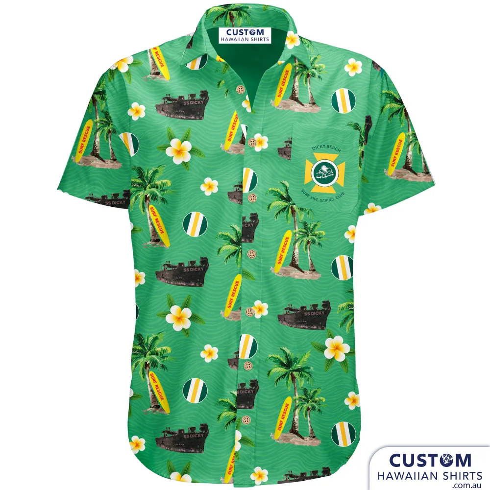 Dicky Beach SLSC, Qld - Personalised Hawaiian Shirts