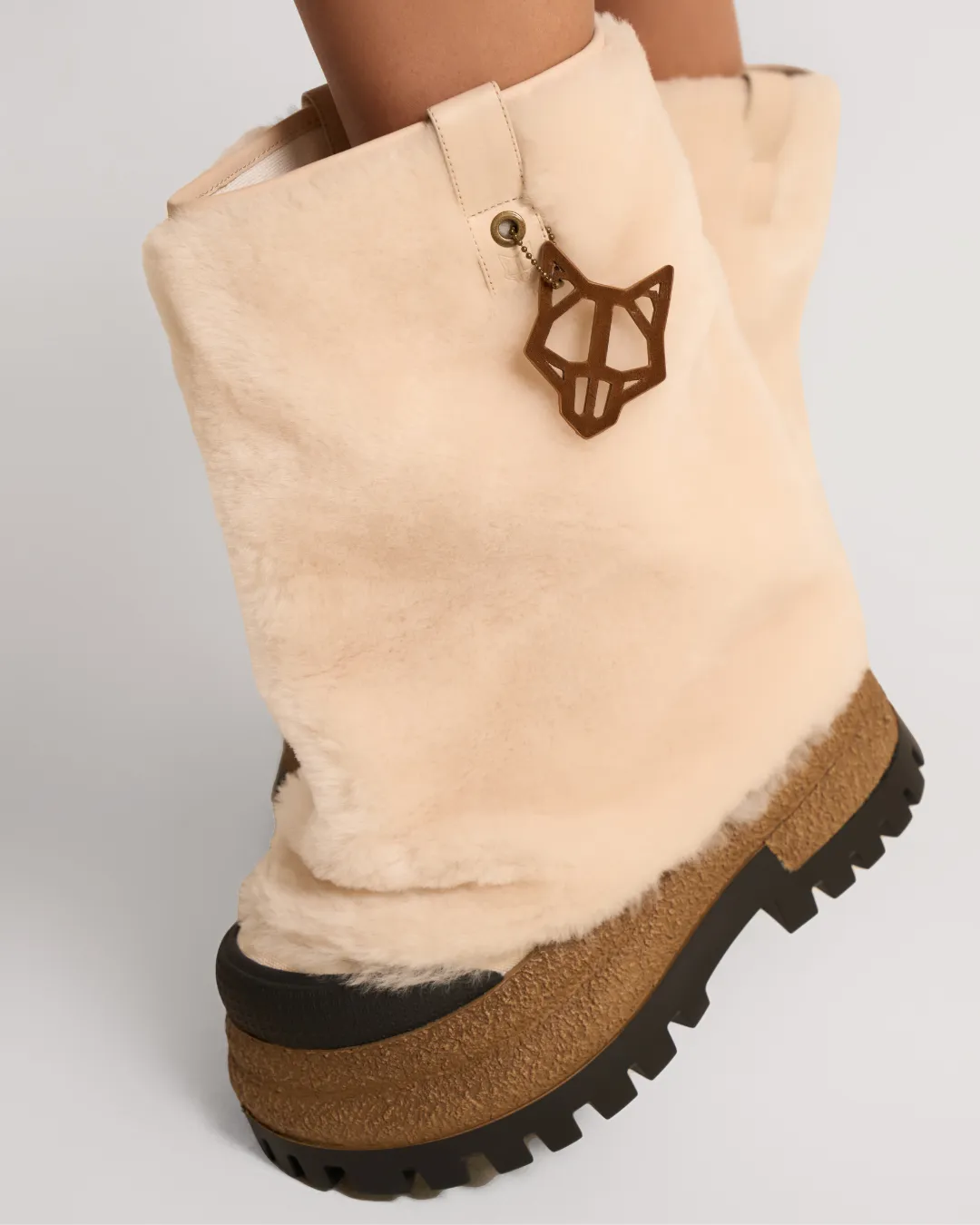 Disturb Shearling/Canvas Cream