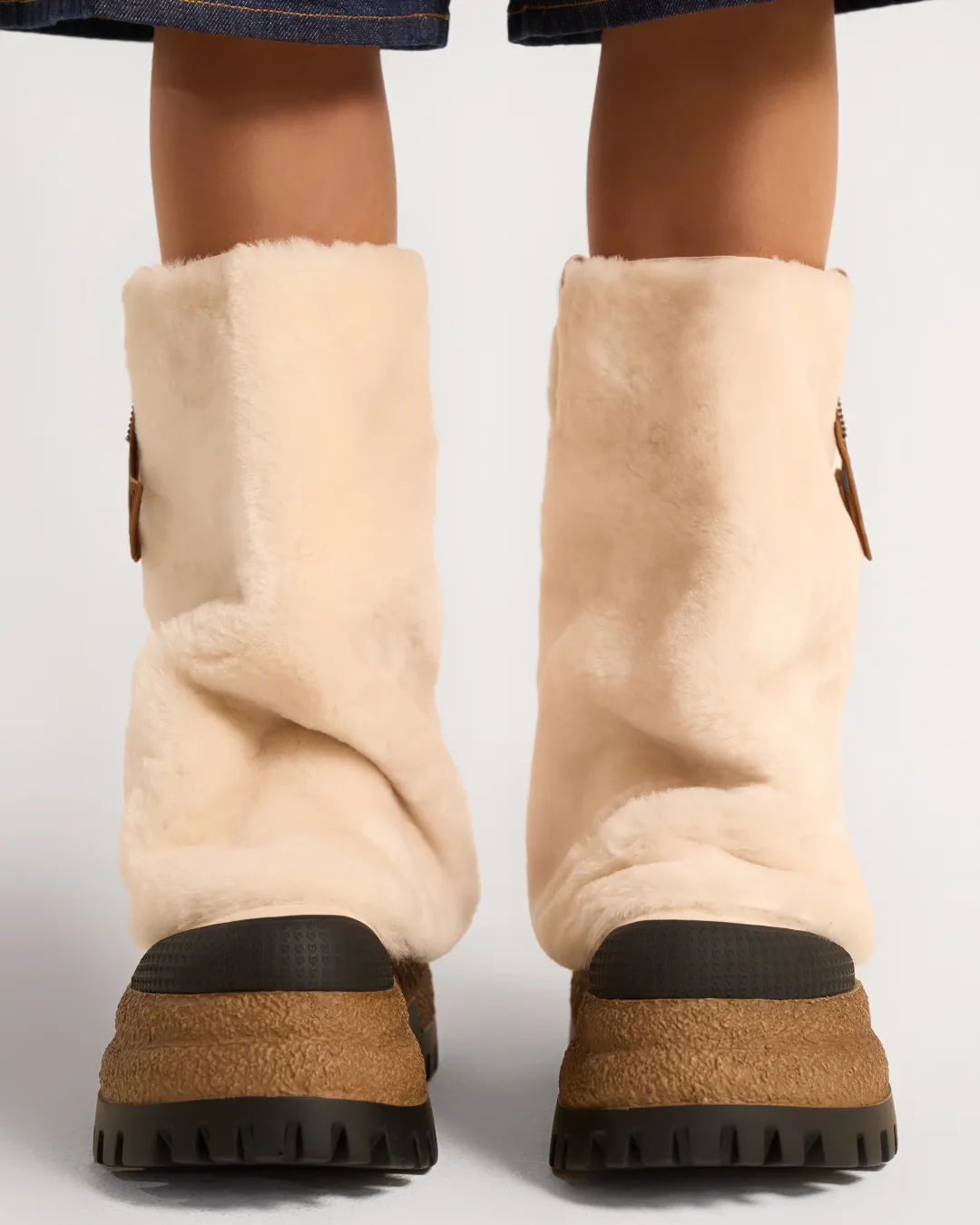 Disturb Shearling/Canvas Cream