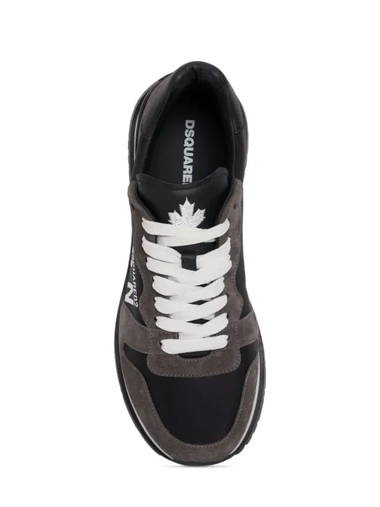 Dsquared2   Icon tech &amp; leather sneakers 