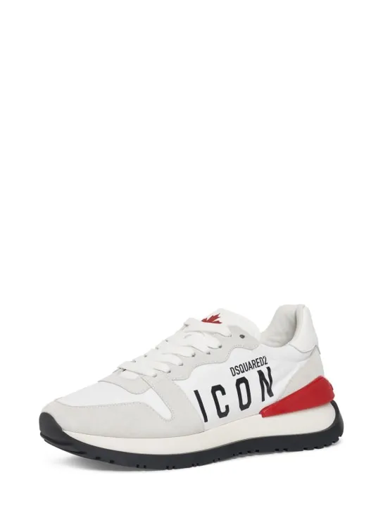 Dsquared2   Icon tech &amp; leather sneakers 