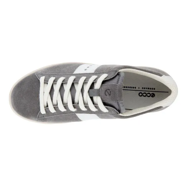 ECCO WOMEN'S STREET LITE SNEAKER - Steel/White