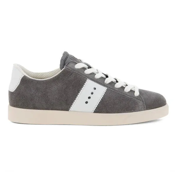 ECCO WOMEN'S STREET LITE SNEAKER - Steel/White