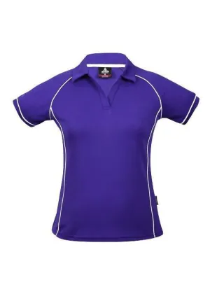 Endeavour Ladies Golf Polo - Purple/White